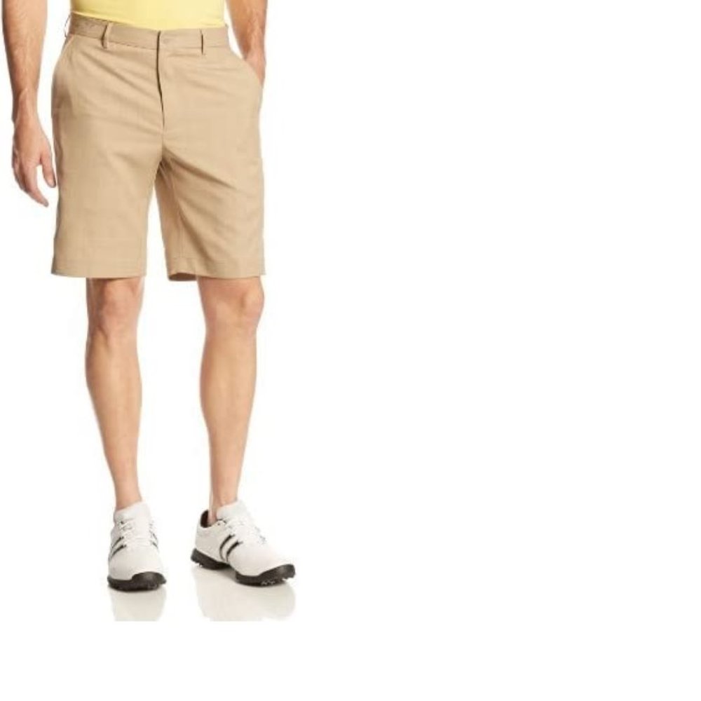 Greg Norman Collection Men's Windowpane Shorts Color Bamboo Waist 35 (New)